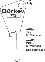 Afbeelding van Borkey 773½ Cilindersleutel voor VACHETTE