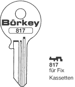 Afbeelding van Borkey 817 Cilindersleutel voor FIX KASS. MS