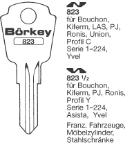 Afbeelding van Borkey 823 Cilindersleutel voor KIEFERM C