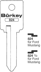 Afbeelding van Borkey 824½ Cilindersleutel voor FORD MUSTANG