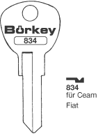 Afbeelding van Borkey 834 Cilindersleutel voor CEAM, FIAT