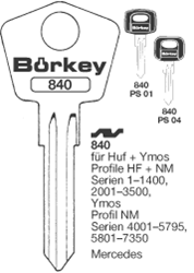 Afbeelding van Borkey 840 Cilindersleutel voor YMOS HF MERC