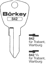 Afbeelding van Borkey 842 Cilindersleutel voor TRABANT