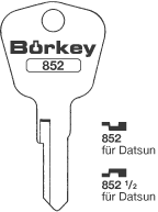Afbeelding van Borkey 852 Cilindersleutel voor DATSUN