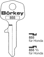 Afbeelding van Borkey 855 Cilindersleutel voor HONDA