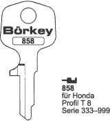 Afbeelding van Borkey 858 Cilindersleutel voor HONDA