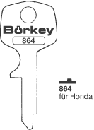 Afbeelding van Borkey 864 Cilindersleutel voor HONDA