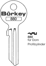 Afbeelding van Borkey 880 Cilindersleutel voor DOM VSA NS