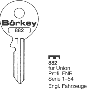 Afbeelding van Borkey 882 Cilindersleutel voor UNION FNR