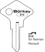 Afbeelding van Borkey 914 Cilindersleutel voor FR. NEIMAN