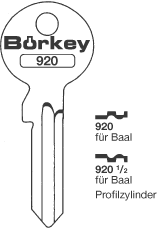 Afbeelding van Borkey 920½ Cilindersleutel voor BAAL