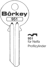 Afbeelding van Borkey 951 Cilindersleutel voor NELFA