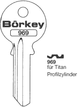 Afbeelding van Borkey 969 Cilindersleutel voor TITAN