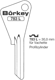 Afbeelding van Borkey Cilindersleutel 783K