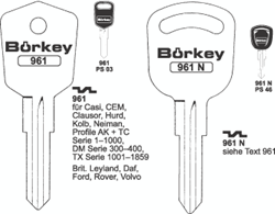 Afbeelding van Borkey 961N 3 Cilindersleutel voor KOLB TX