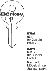 Afbeelding van Borkey Cilindersleutel 631