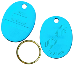 Afbeelding van Silca Ultralite sleutelhanger ovaal lichtblauw AVK401048