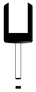 Afbeelding van Silca Transpondersleutel nikkel HU100BT12 zonder chip