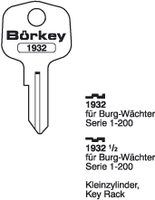 Afbeelding van Borkey 1932½ Cilindersleutel voor BURG