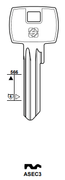 Afbeelding van Silca Cilindersleutel staal ASEC3