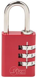Afbeelding van Silca STEM cijferslot 30mm ALUMINIUM (rood) AN030