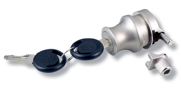 Afbeelding van SISO glasdeurcilinder X-689 mat nikkel VS incl 2 sleutels