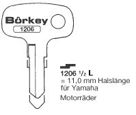 Afbeelding van Borkey Cilindersleutel 1206½L