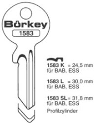 Afbeelding van Borkey Cilindersleutel 1583 SL