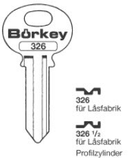 Afbeelding van Borkey Cilindersleutel 326½