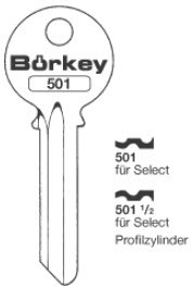 Afbeelding van Borkey Cilindersleutel 501½