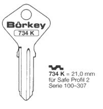 Afbeelding van Borkey Cilindersleutel 734K