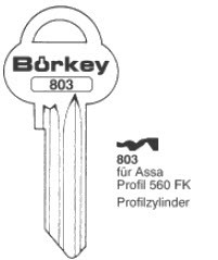 Afbeelding van Borkey Cilindersleutel 803L