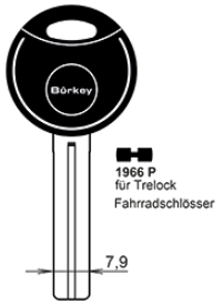 Afbeelding van Borkey 1966P banensleutel voor Trelock (TRK8DP)