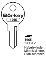 Afbeelding van Borkey 1965 Cilindersleutel voor GTV