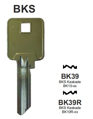 Afbeelding van Silca Cilindersleutel brass BK39 (BKS)