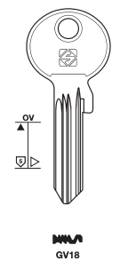 Afbeelding van Silca Cilindersleutel staal GV18