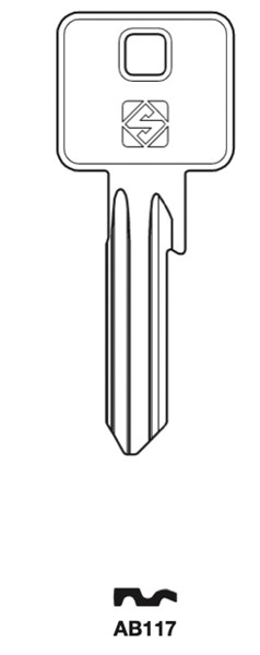 Afbeelding van Silca Cilindersleutel staal AB117