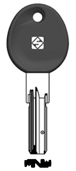 Afbeelding van Silca Boringsleutel met plastic kop brass IE38RP (SFA-STC)