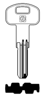 Afbeelding van Silca Cilindersleutel staal NME8