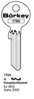 Afbeelding van Borkey 1769H Cilindersleutel voor BKS 2000