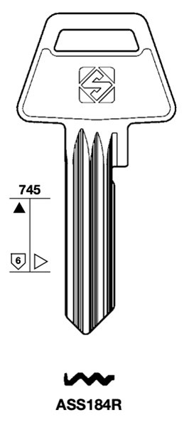 Afbeelding van Silca Cilindersleutel staal ASS184R
