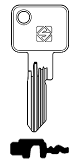 Afbeelding van Silca cilindersleutel nikkel VAC162