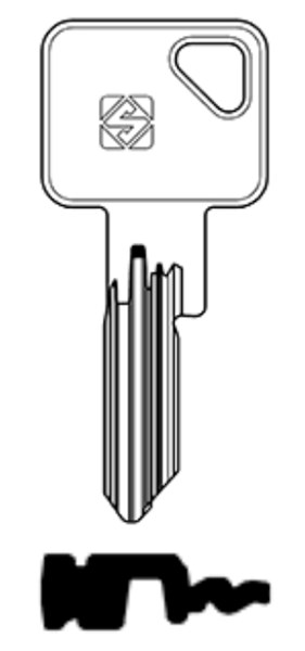 Afbeelding van Silca cilindersleutel nikkel VAC160