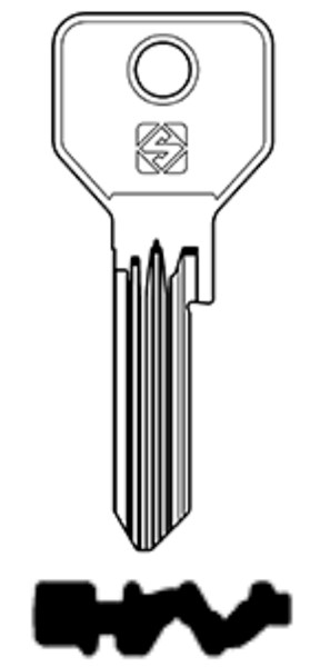 Afbeelding van Silca Cilindersleutel brass CS193