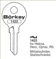Afbeelding van Borkey 1422 Cilindersleutel voor HEKNA/HERO