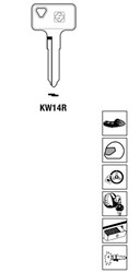 Afbeelding van Silca Autosleutel z/plastic kop brass KW14R