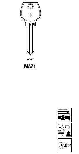 Afbeelding van Silca Autosleutel z/plastic kop staal MAZ1