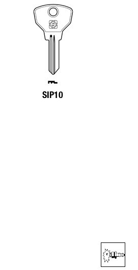 Afbeelding van Silca Autosleutel z/plastic kop staal SIP10