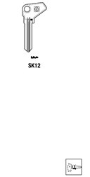 Afbeelding van Silca Autosleutel z/plastic kop staal SK12