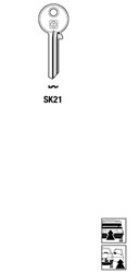 Afbeelding van Silca Autosleutel z/plastic kop staal SK21
